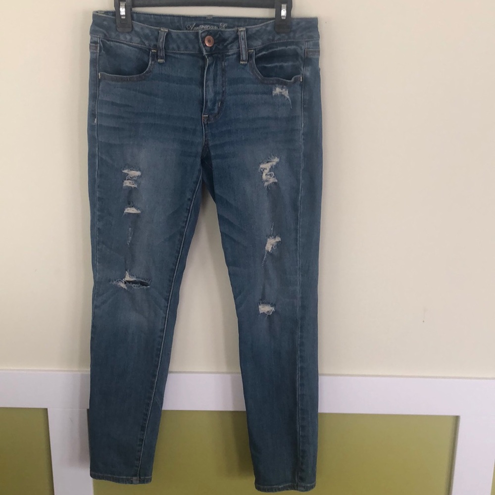Distressed jegging jeans from American Eagle